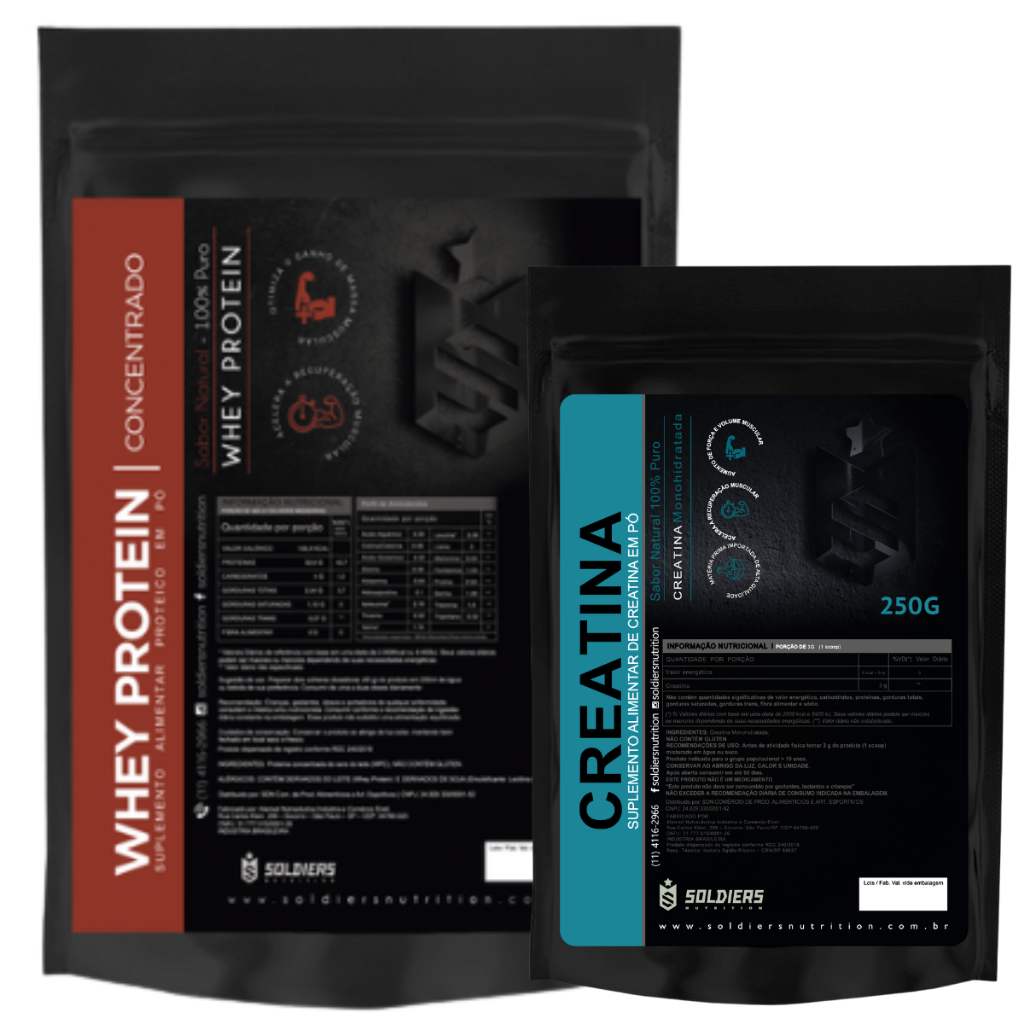 Kit Whey Protein Concentrado 1Kg Creatina Monohidratada 250g 100