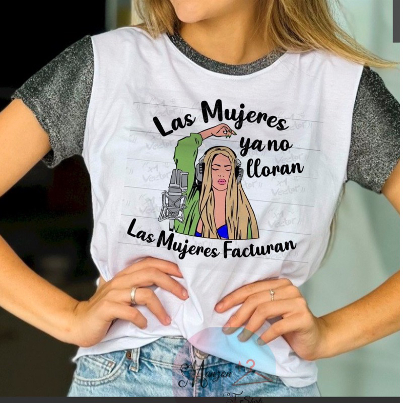 camiseta feminina Shakira mulheres não choram elas faturam Shopee Brasil