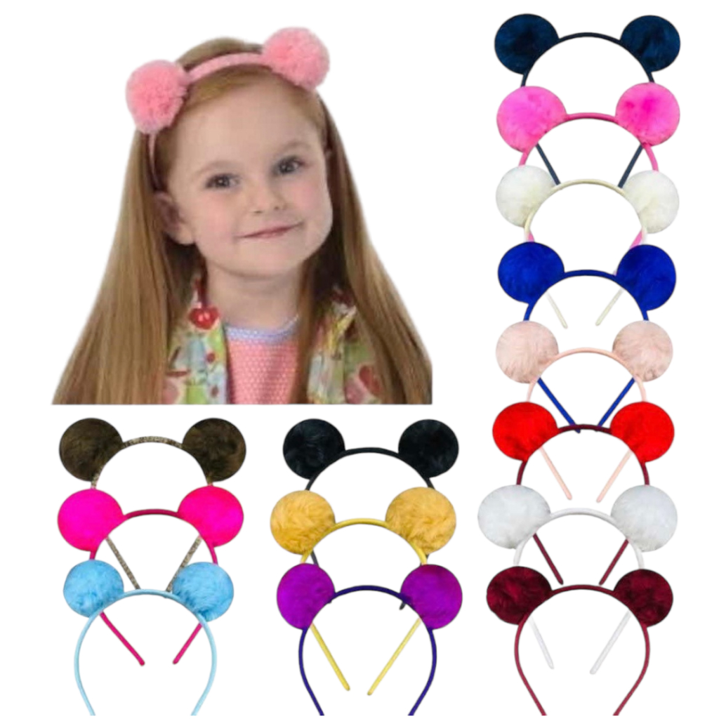 Tiara Pompom Infantil Cores Bolinhas Pelucia Arquinho Shopee Brasil