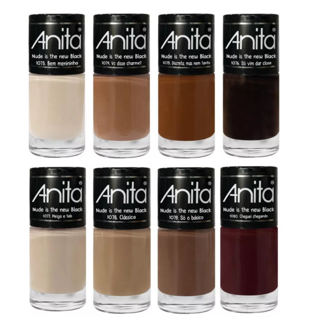 Esmaltes Anita Coleção Nude Is The New Black Kit Cores Shopee
