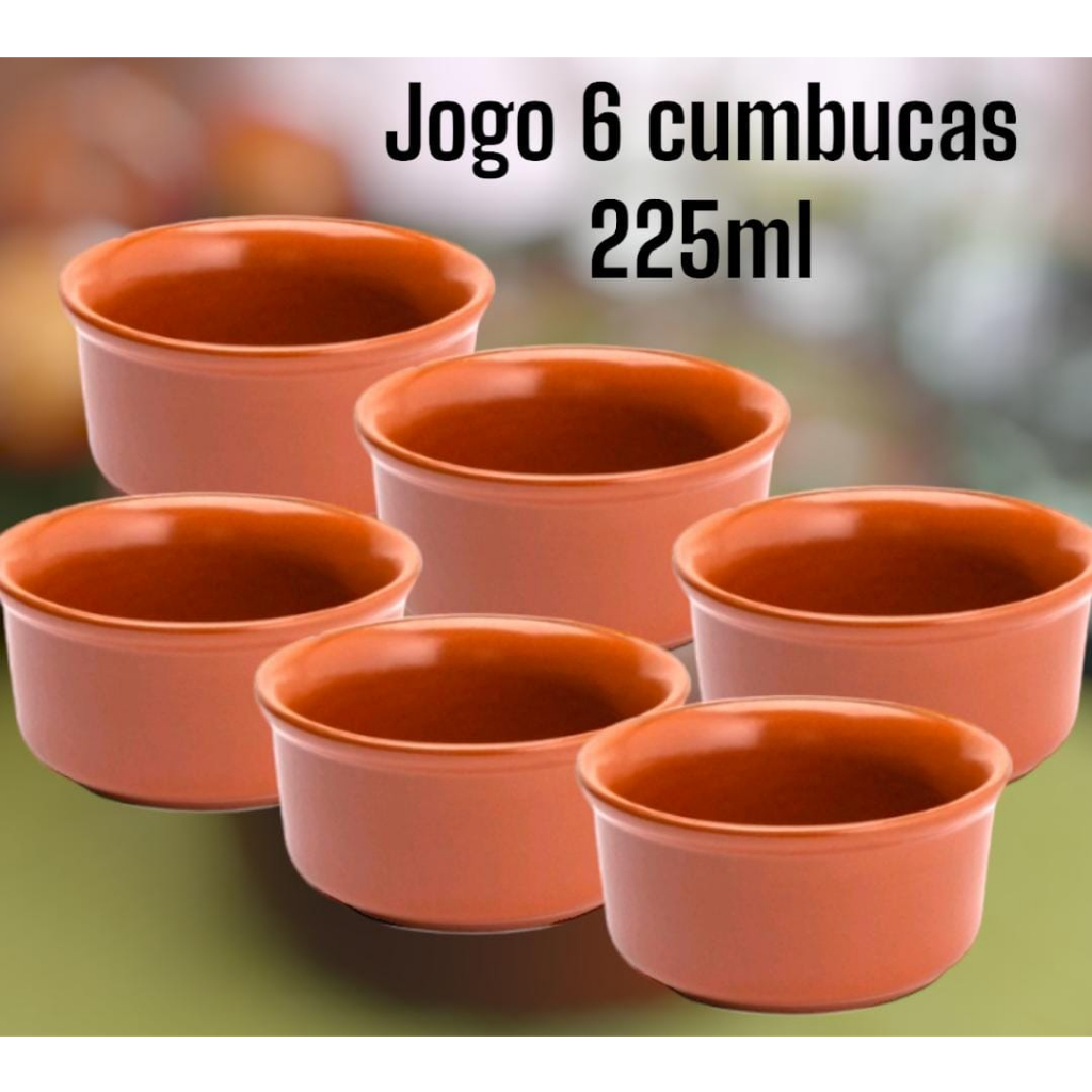 Jogo 6 Cumbucas Para Feijoada Caldos Porções 225ml Shopee Brasil