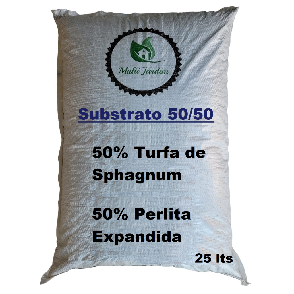 25 Litros Substrato 50 Turfa E 50 Perlita Multi Jardim Cultivo Indoor