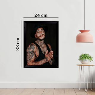 Quadro Placa Decorativa Mc Kevin Moldura C Vidro Shopee Brasil