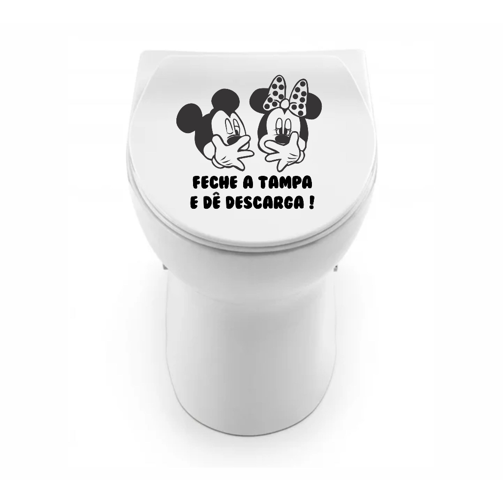 Adesivo Decorativo Divertido vaso sanitário Mickey e Minnie Shopee Brasil