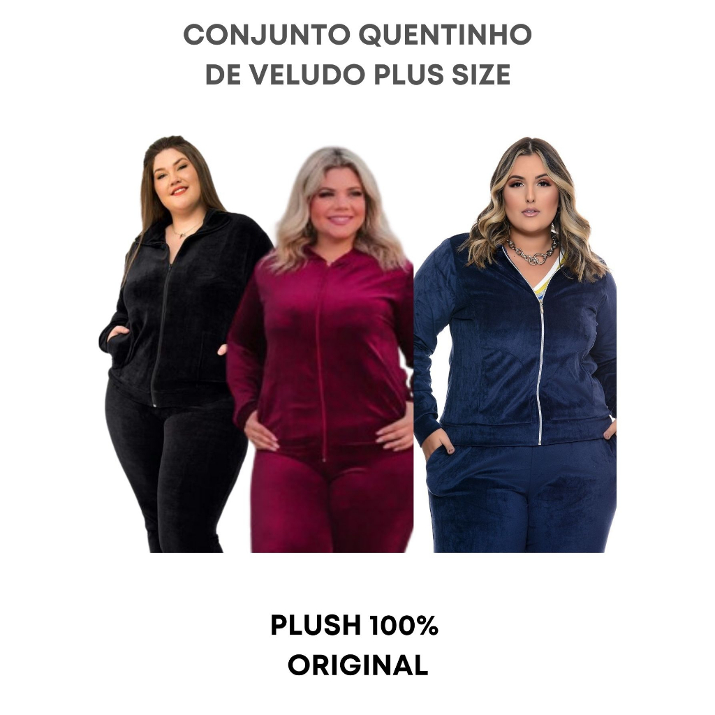 Conjunto Plush De Veludo Plus Size Molinho Para Seu Uso Shopee Brasil