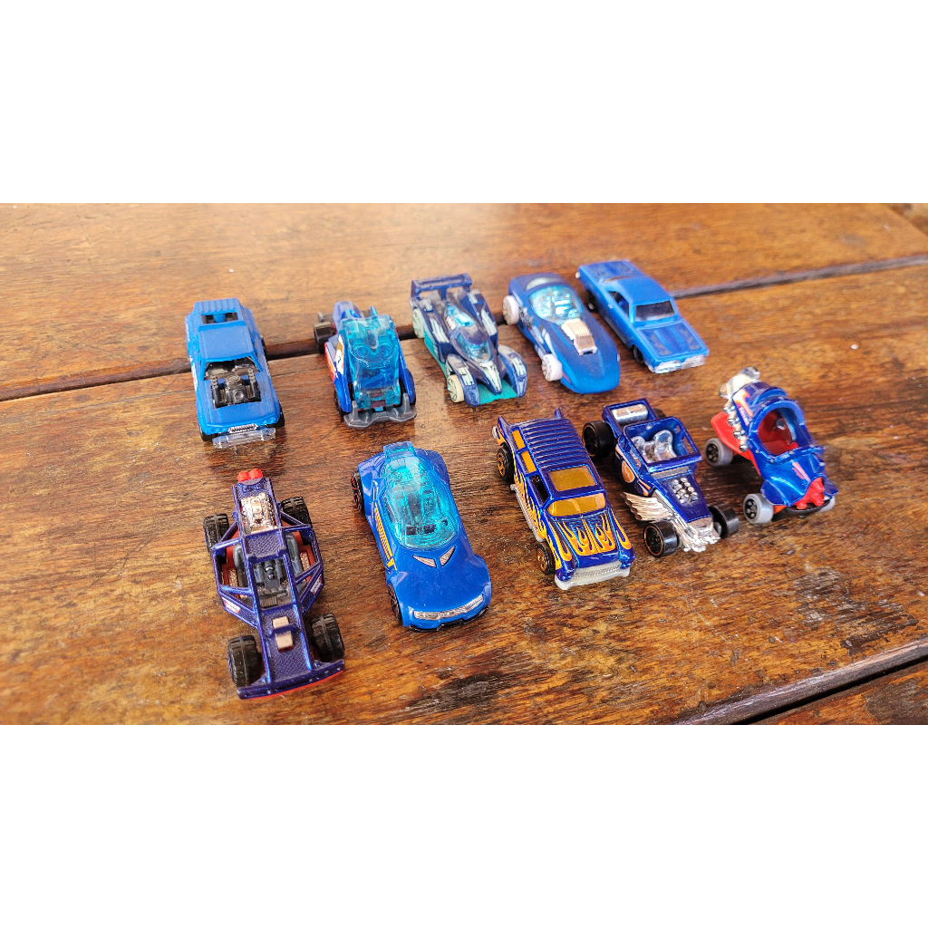 Hot Wheels Fora Do Blister Sucata Azul Roll Cage High