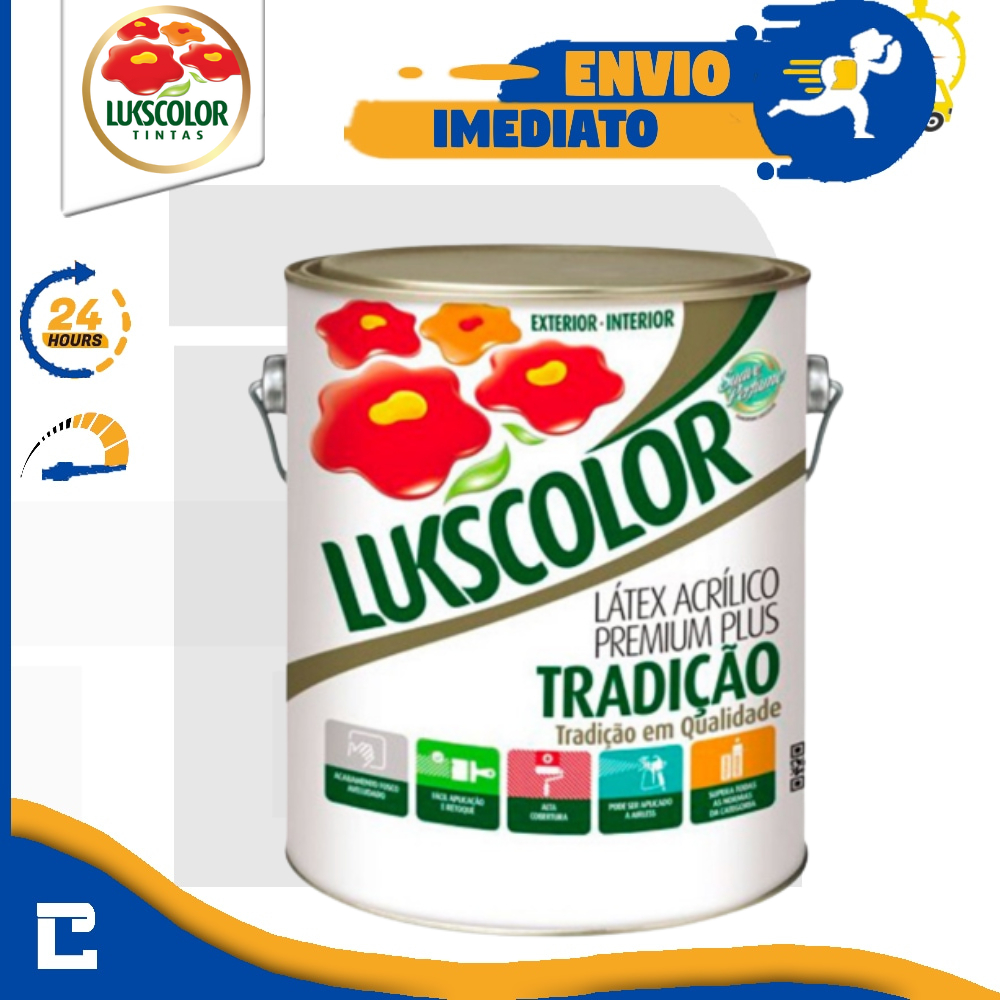 Tinta Latex Acr Lica Antimofo Parede Litros Lukscolor Branco