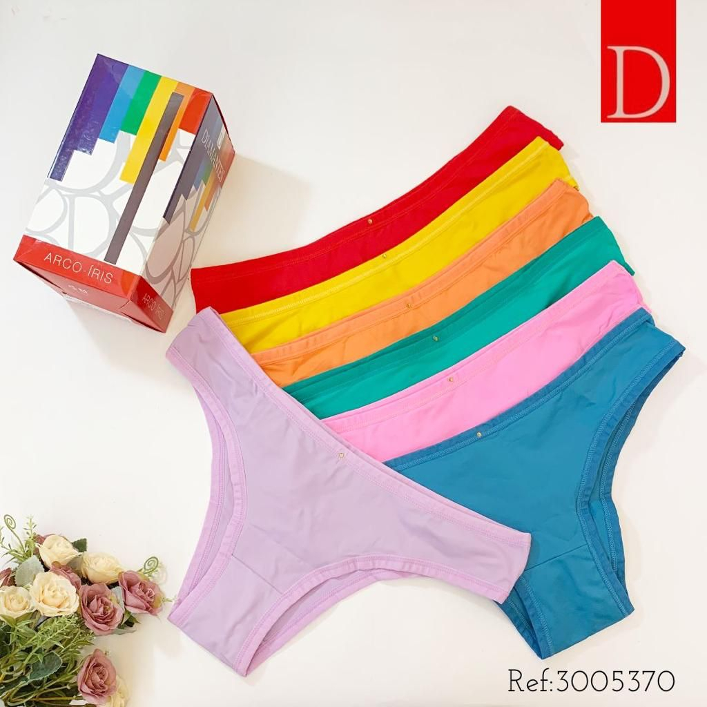 Kit Calcinhas Arco íris Diamantes Lingerie Shopee Brasil