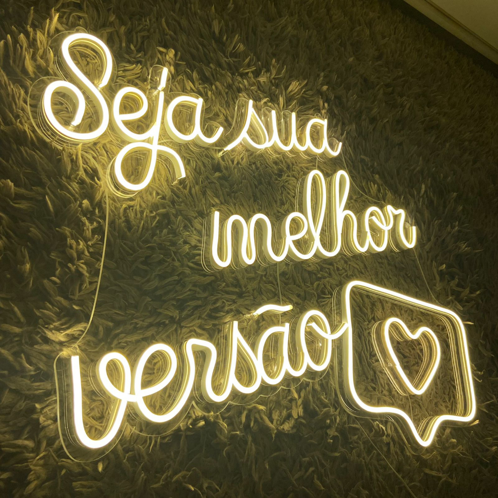 PLACA LUMINÁRIA NEON LED FAÇA A SUA FRASE Shopee Brasil