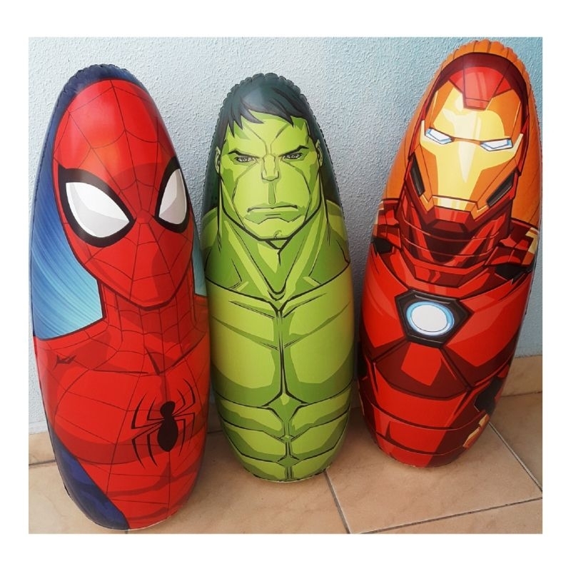 Brinquedo Boneco Joao Bobo Teimoso Infl Vel Infantil Hulk Homem Aranha