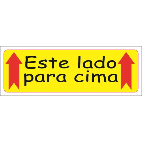 Adesivo Este Lado Para Cima Amarelo Cmx Cm Shopee Brasil