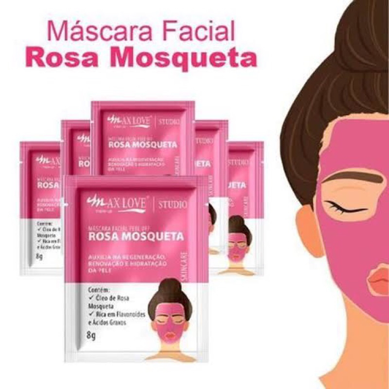 Kit M Scaras F Cil Peel Off Rosa Mosqueta Max Love Sache G Shopee