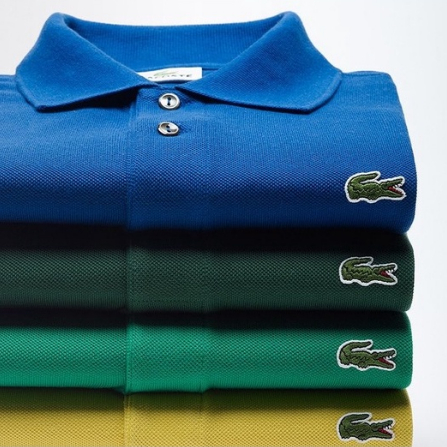 Camisa Polo Slim Jacaré Lacoste Crocodilo bordado Malha Piquet Fio 30 1