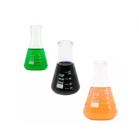 Kit 3 Erlenmeyer De Vidro Boca Estreita Graduado Shopee Brasil