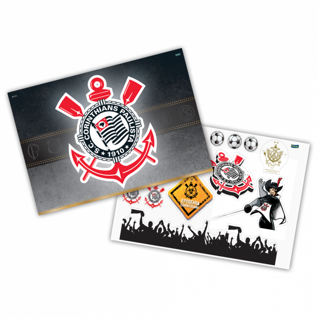 Kit Painéis Personalizados do Corinthians Para Decoração de Festa