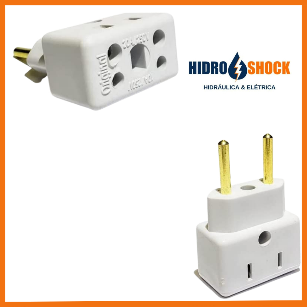 Adaptador De Tomada Bob Esponja Benjamin T 10A 20A Plug Pino Grosso