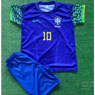 Conjunto Infantil De Time Brasil Camiseta Short Mega Saldão Shopee