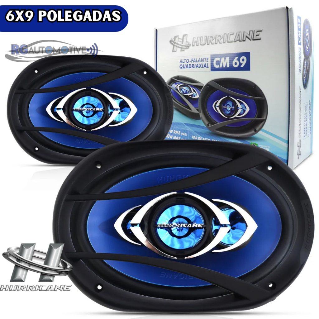 Alto Falante X Polegadas Quadriaxial Cm W Rms Hurricane Par