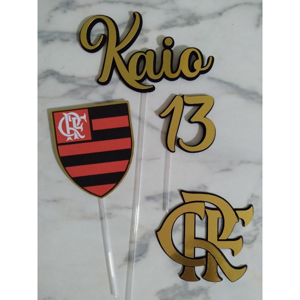 Topper De Bolo Tema Flamengo Shopee Brasil