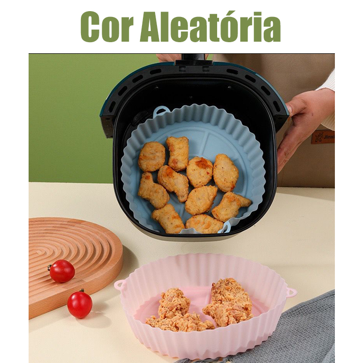 Forma Assadeira Para Fritadeira Air Fryer Em Silicone Flex Vel Lav Vel