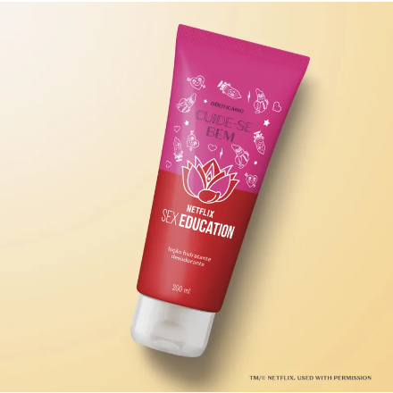 Netflix Sex Education Loção Hidratante Desodorante Cuide se Bem 200ml