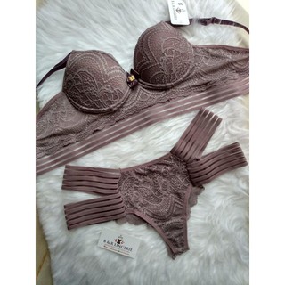 Kit 10 Conjuntos De Lingerie Bojo Sutiã Calcinha Fio Duplo Moda