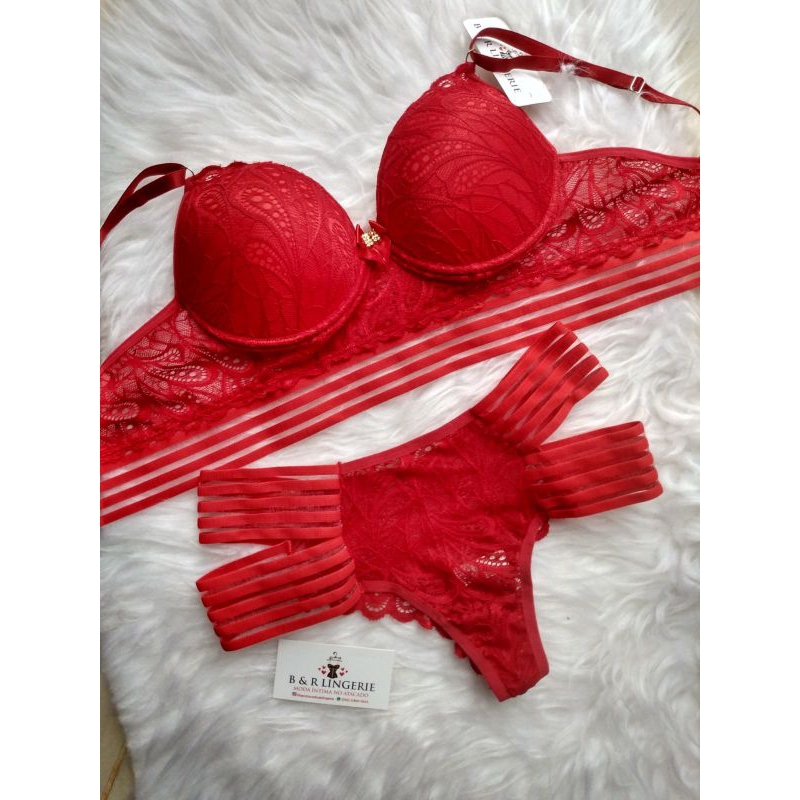 Kit Conjuntos De Lingerie Bojo Suti Calcinha Fio Duplo Moda