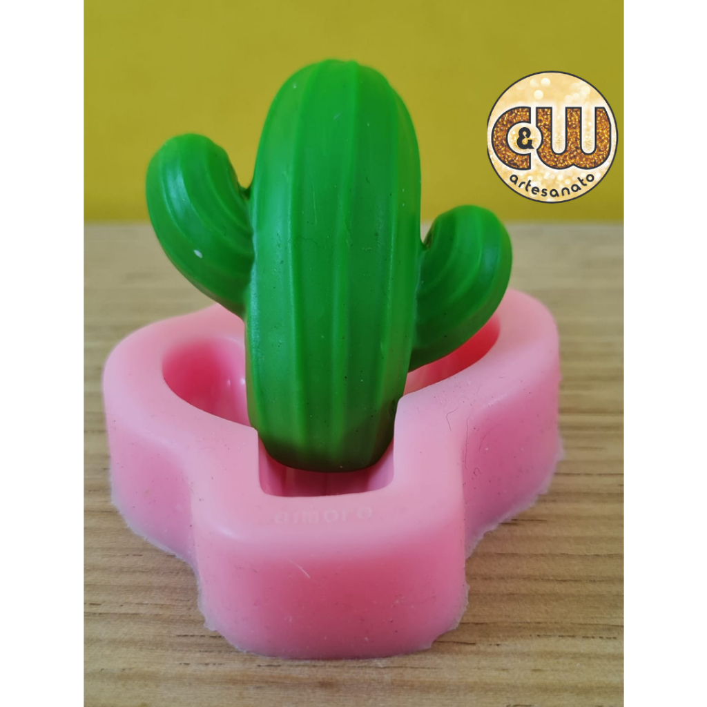 Molde Silicone Cacto Planta Confeitaria E Artesanato Festa Shopee