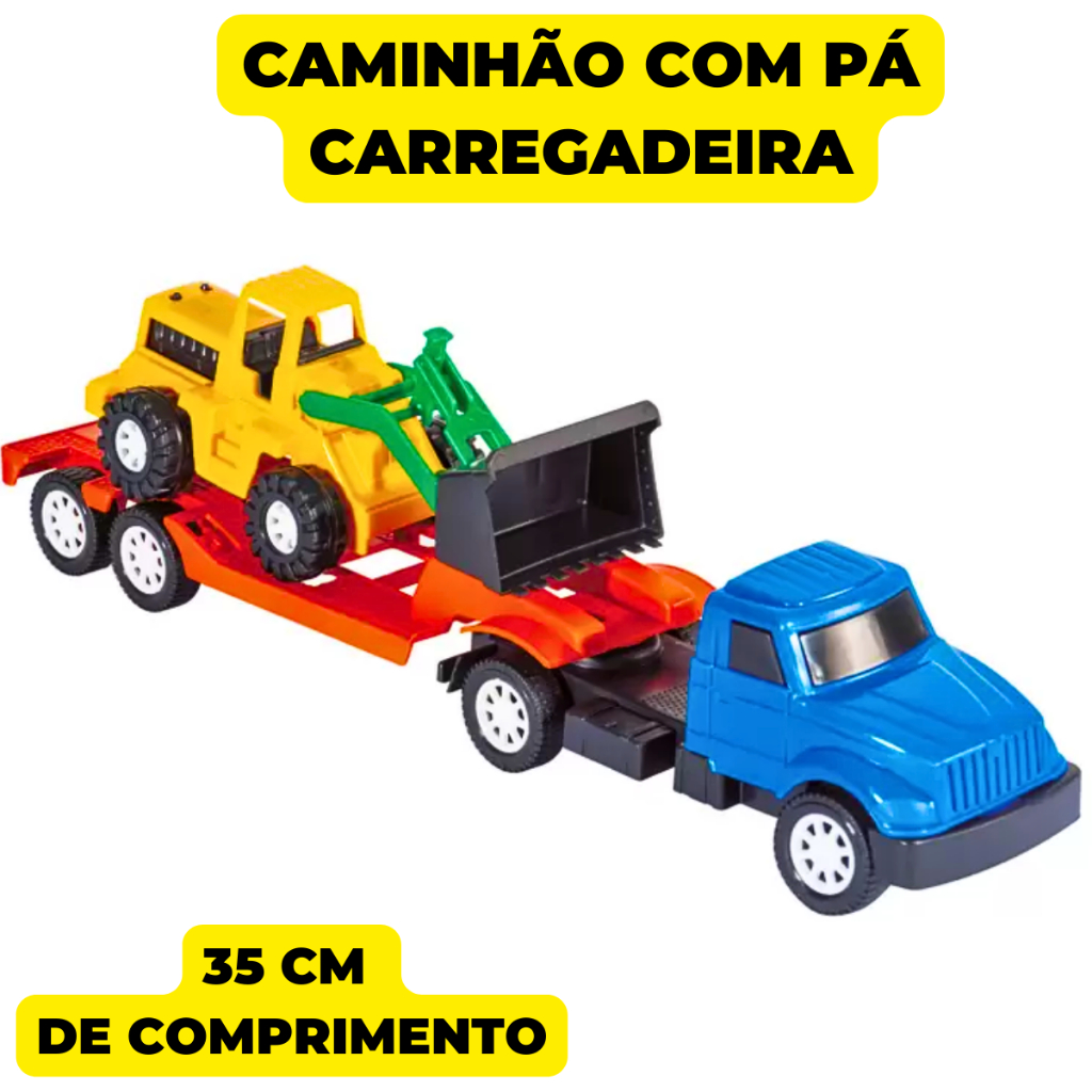 Caminh O Carreta Mini Trator P Carregadeira Brinquedo Infantil