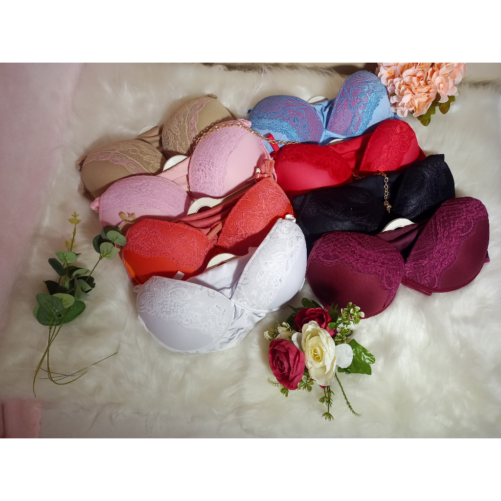 Conjunto Lingerie Liso Renda e Bojo Calcinha e Sutiã Rendado Shopee Brasil