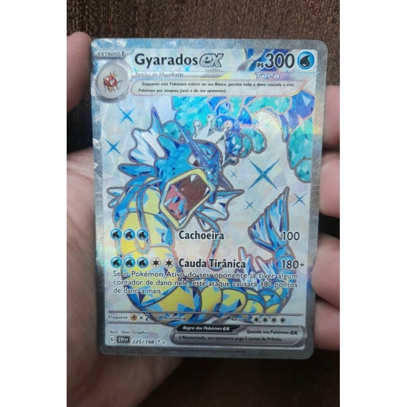 Carta Pok Mon Gyarados Ex Full Art Nm Original Copag Shopee Brasil