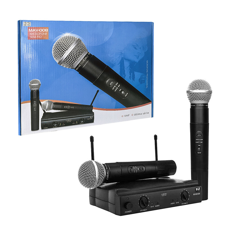 COIBEU Microfone Karaoke Profissional Sem Fio Duplo MAV 008 Shopee Brasil