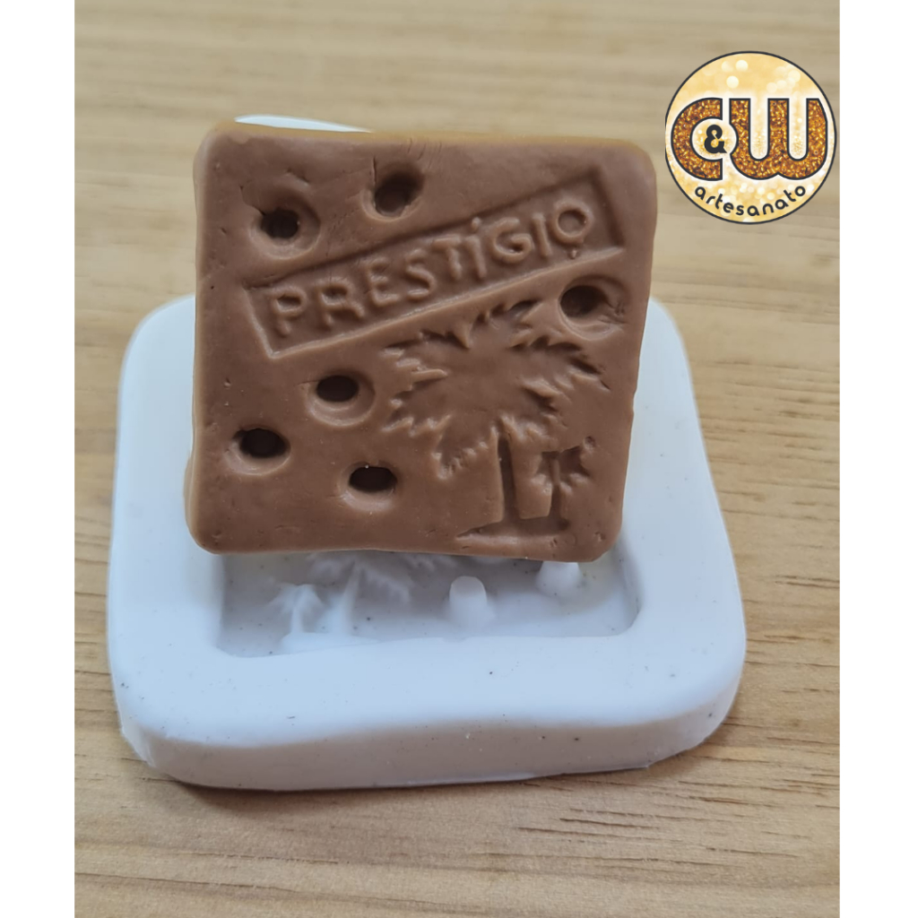 Molde Silicone Biscoito Prestigio Bolacha Confeitaria E Artesanato