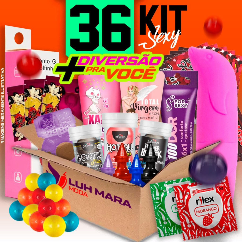 Kit De Sex Shop 36 Itens Diversos Para Casais Bolinhas De Sensações