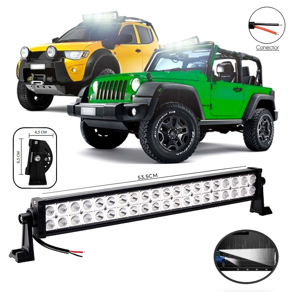 Farol Auxiliar Barra De Led W Leds V Off Road Jeep