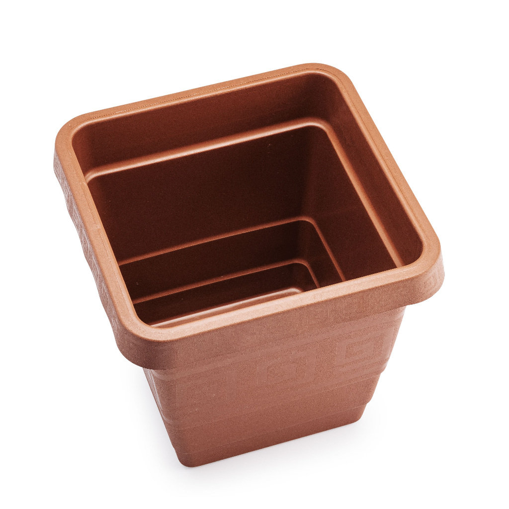 Kit Vasos Grande Terracota Marrom Quadrado Litros Para Jardim