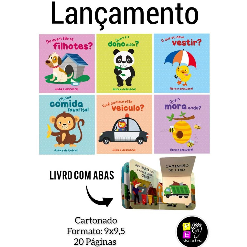 Mini Livrinho Abas Divertidas CAPA DURA Shopee Brasil