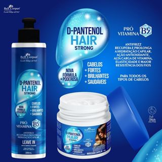 Kit Profissional Reconstrutor D Pantenol Hair Stong Cabelos Fortes E