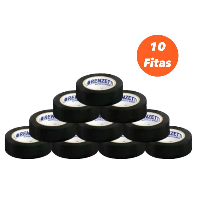 Kit Rolo De Fita Isolante Preta Metros Antichama Shopee Brasil