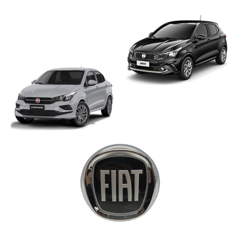 Emblema Grade Dianteira Original Fiat Argo Cronos Emblema Preto