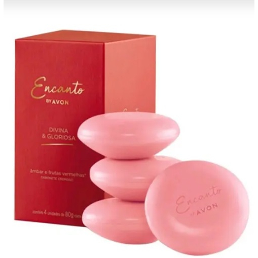 Sabonete Cremoso Encanto Divina Gloriosa 4 X 80g Avon Shopee Brasil