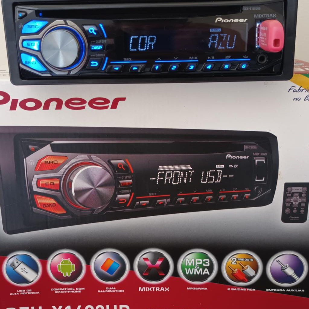 Toca Cd Pioneer Mixtrax Usb Som Automotivo Acessorio Para Carro Radio