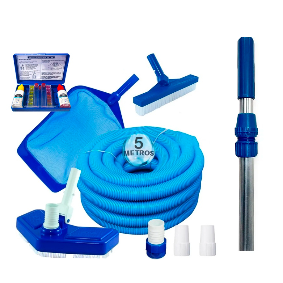 Kit Limpeza Compact Para Piscina De Fibra Vinil E Alvenaria 5