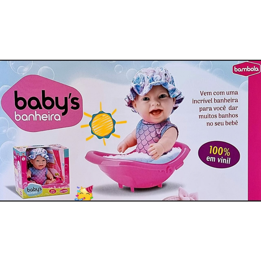 Boneca Fofa Baby Babilinha Roupinha E Banheirinha Shopee Brasil