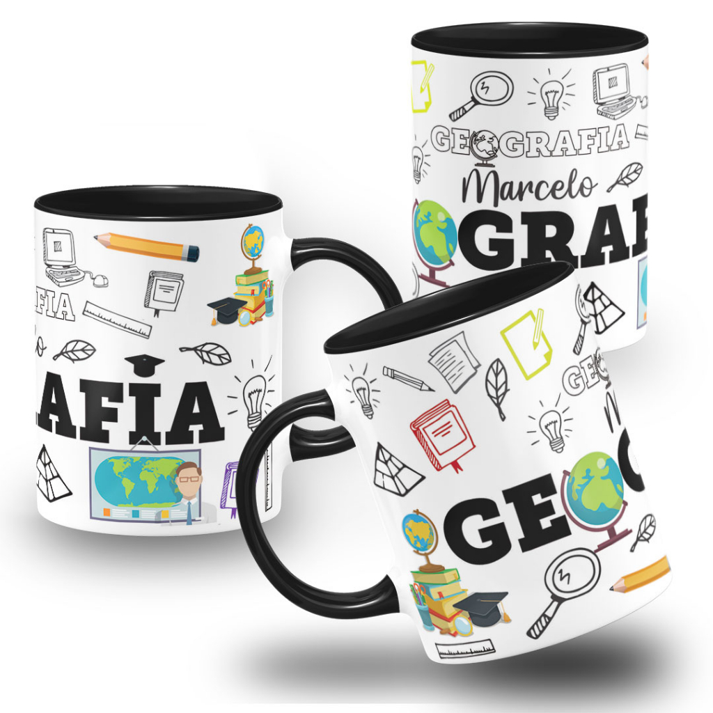 Caneca Geografia Personalizada Nome Shopee Brasil