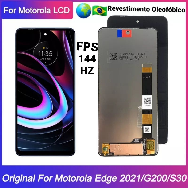 Frontal Tela Display Moto S30 Original Nacional Touch Lcd C Aro