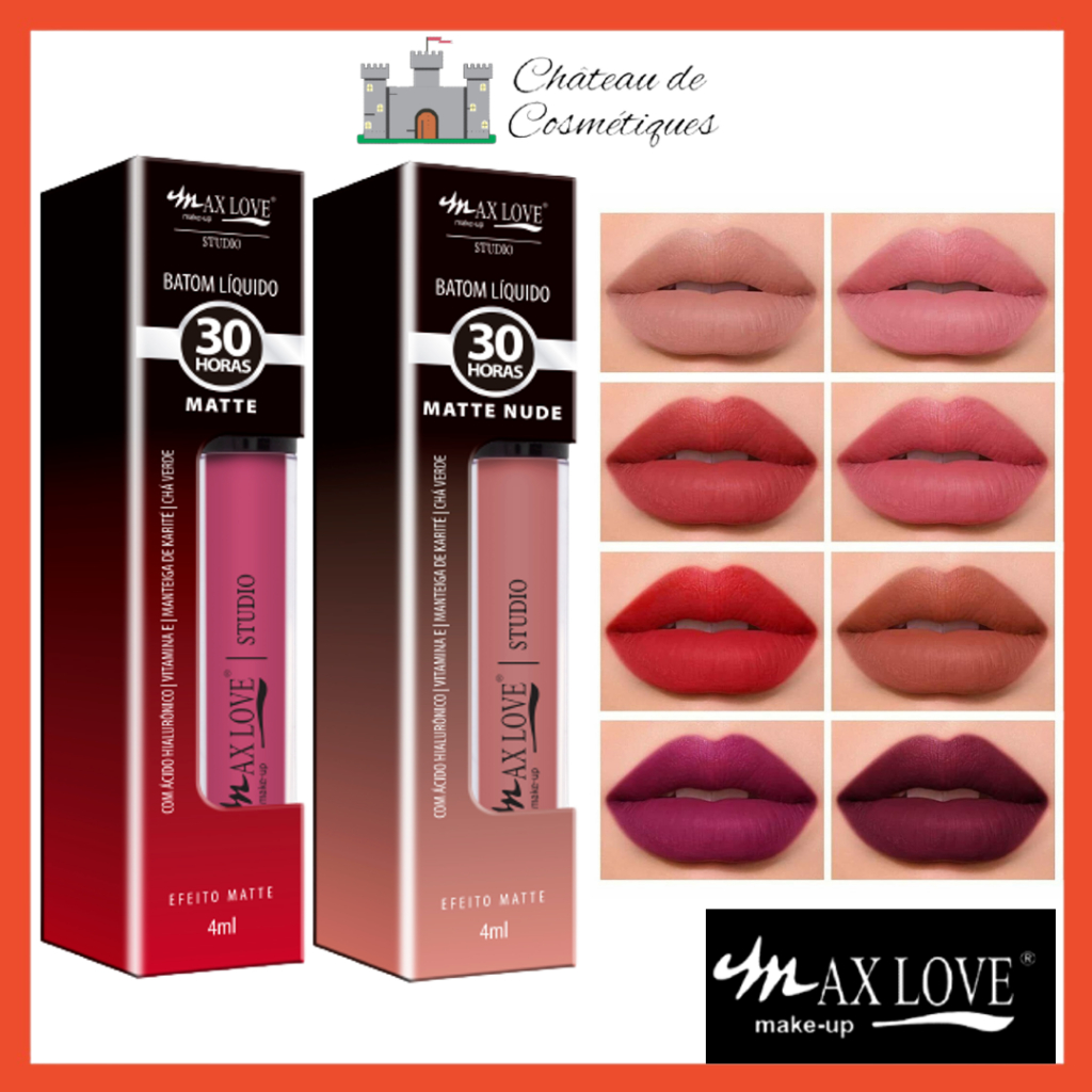 Batom L Quido Matte Nude Max Love Horas Shopee Brasil