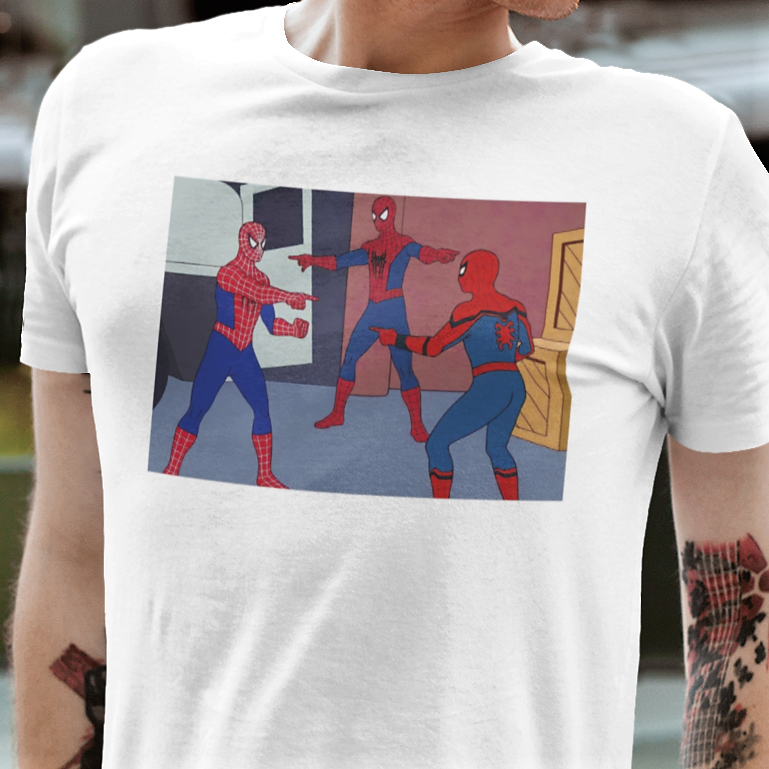 Camiseta Premium Homem Aranha Spiderman Meme Unissex Shopee Brasil