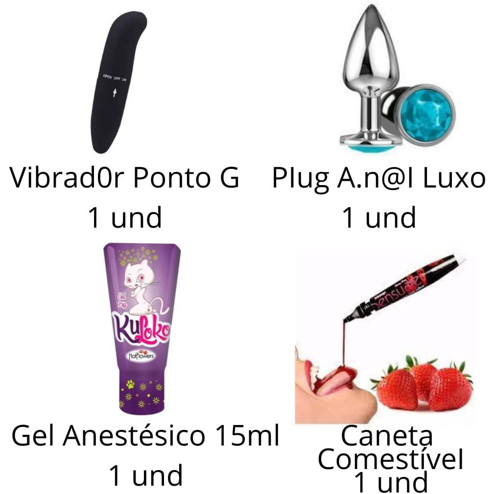 Kit Sex Shop 4 Itens Presente Sensual Sexyshop Sexo Anal Shopee Brasil