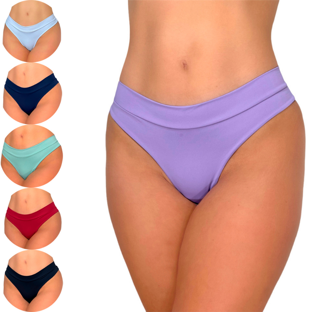 Kit Calcinhas Tanga Lingerie Feminino Fio Duplo Microfibra Embutida